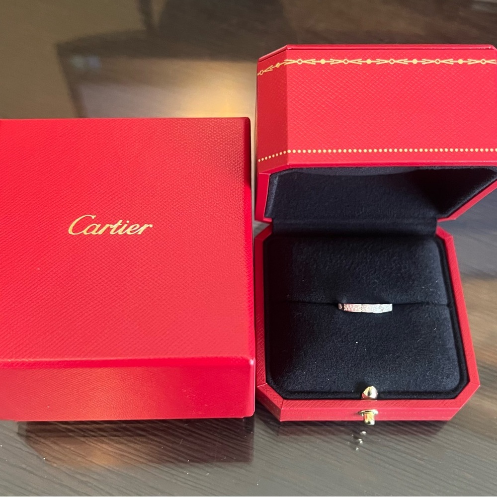 Cartier Silver Diamond Ring - Picture 4 of 12
